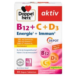 DOPPELHERZ B12+C+D3 Depot aktiv Tabletten